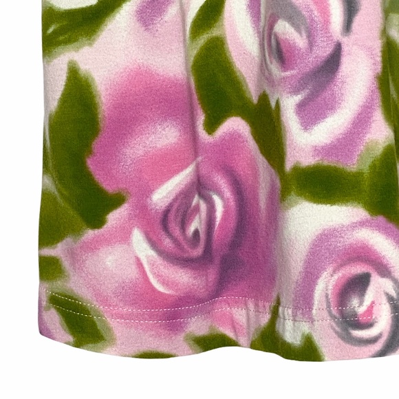 Vintage: Oilily ♔ Mommy + Me Floral Stretch T Shirt Dress ♔ Pink ♔ Medium / 12MO - Picture 11 of 16